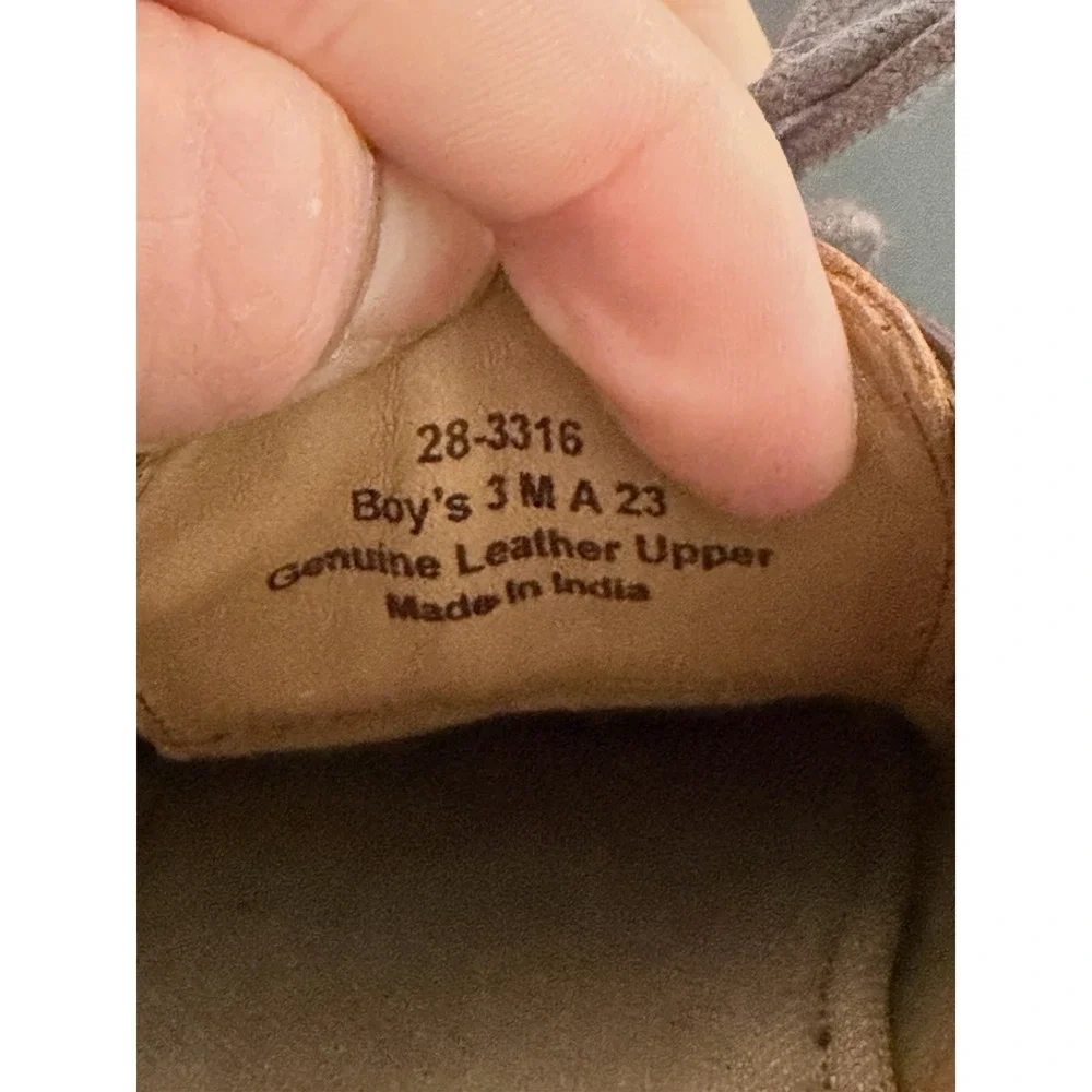 Johnston & Murphy Conard Saddle Dress Shoes Brown Leather Big Kids Boys 3